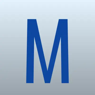 М.Видео, магазин бытовой техники и электроники, лого-визитка
